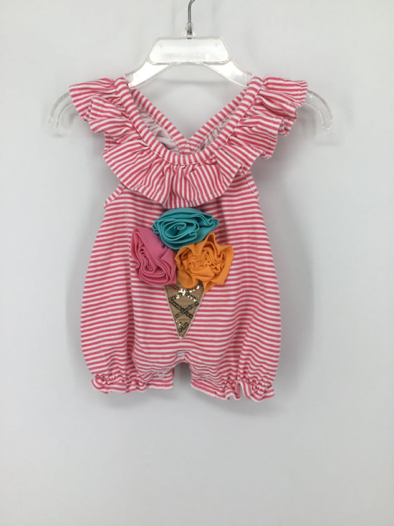 Mudpie Child Size 0-3 Months Pink Outfit - girls