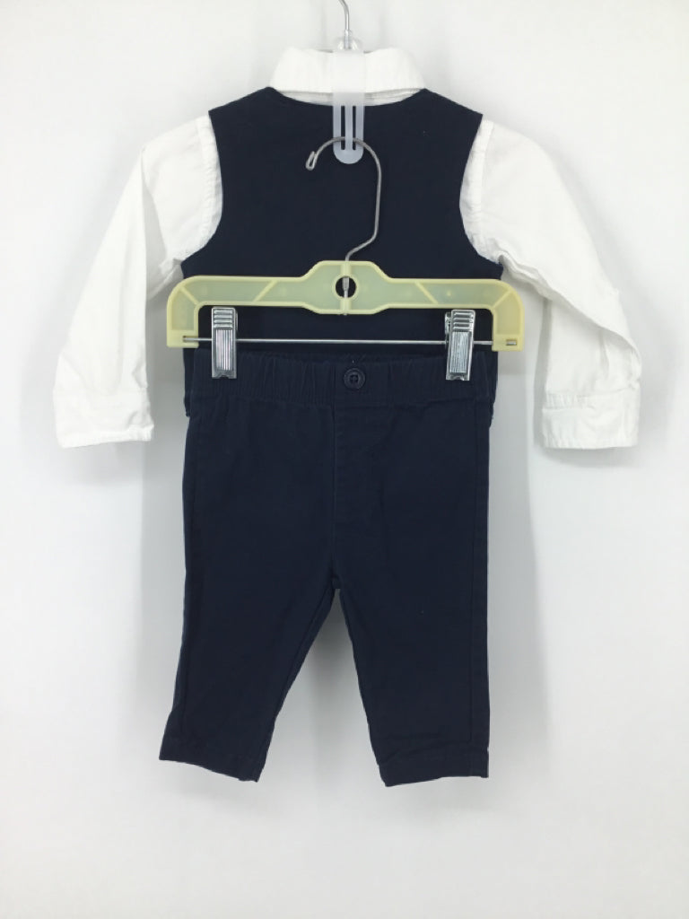 Andy & Evan Child Size 3-6 Months Navy Solid Suit - boys