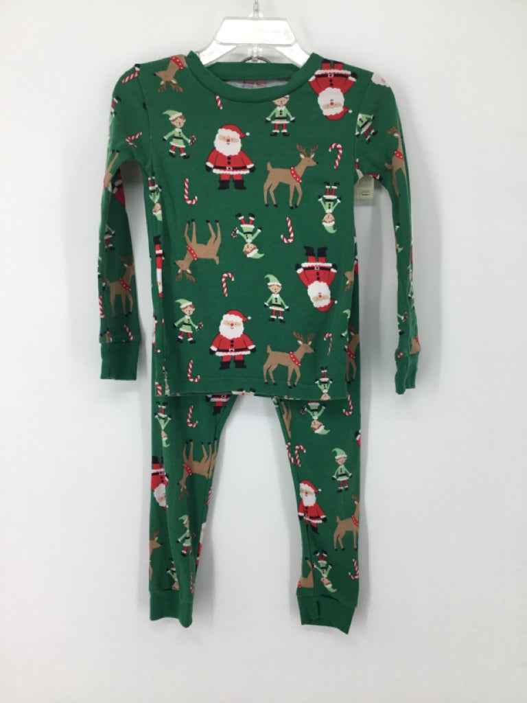 Just One You Made by Carters Child Size 3 Green Christmas Pajamas