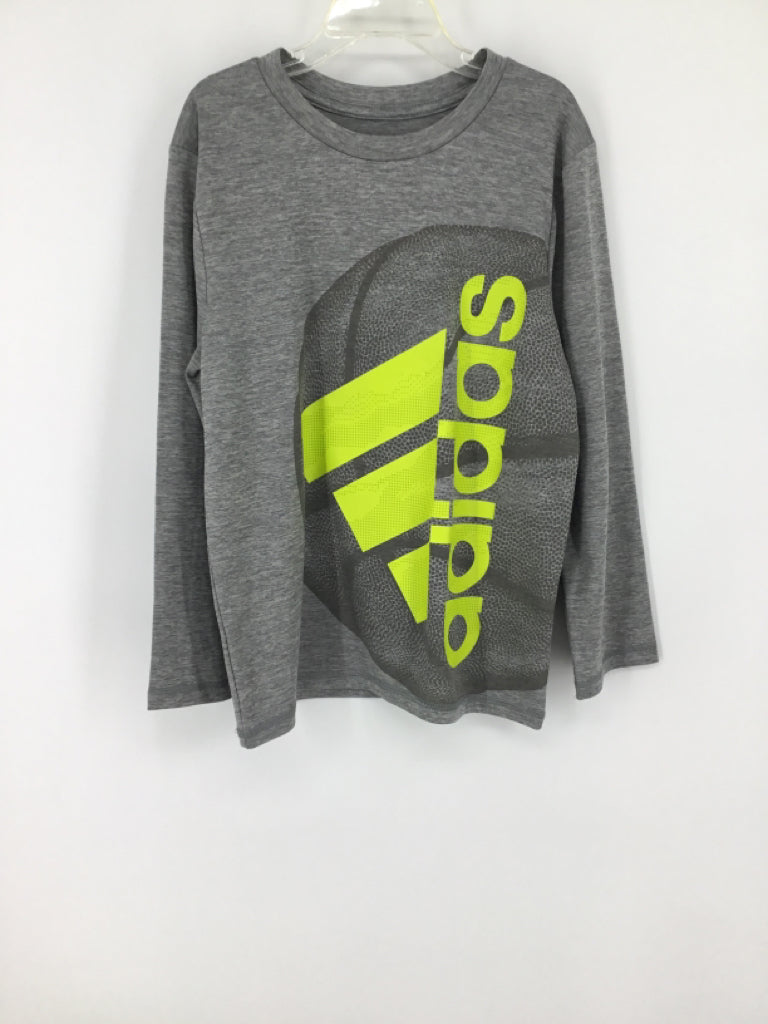 Adidas Child Size 7 Gray screen printed T-shirt - boys