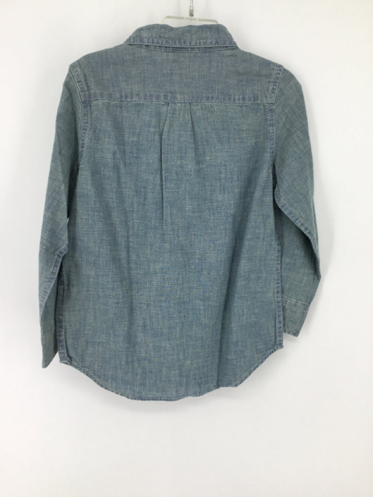 Baby Gap Child Size 4 Blue Solid Shirt - boys