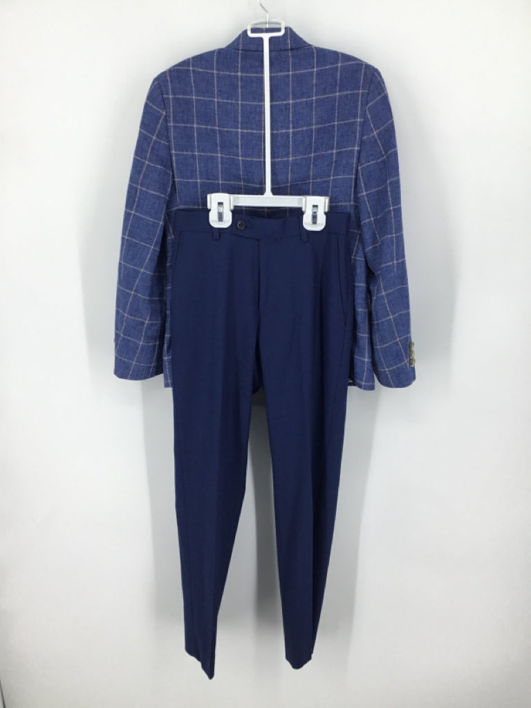 Class Club Child Size 10 Blue Checkered Suit - boys