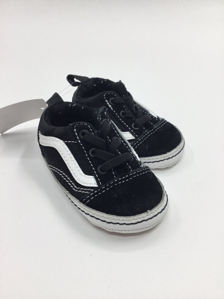 Vans Child Size 3 Toddler Black Baby/Walker Shoes