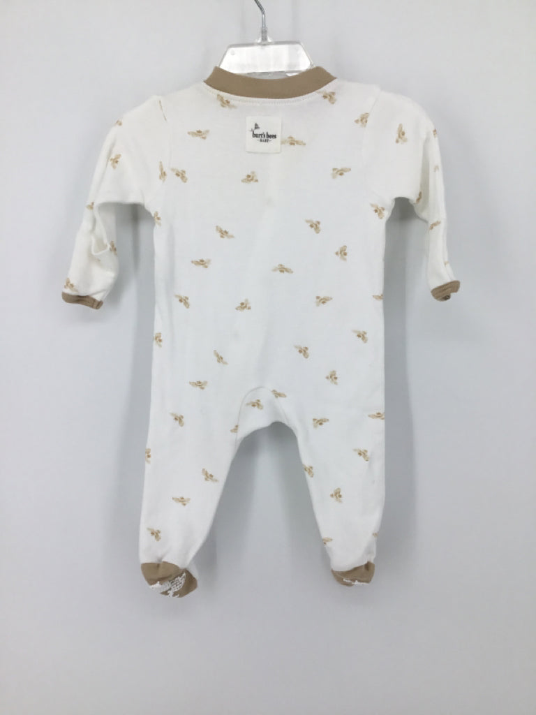 Burt's Bees Baby Child Size 0-3 Months Tan Sleepers