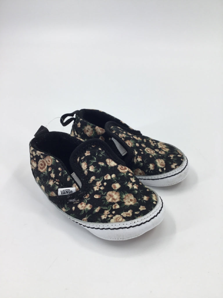 Vans Child Size 4 Toddler Black Baby/Walker Shoes