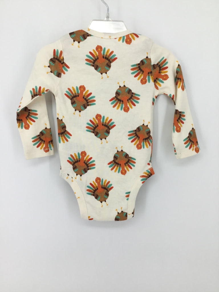 Old Navy Child Size 12-18 Months Cream Thanksgiving Onesie