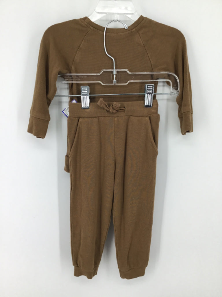 Kyte Child Size 12-18 Months Brown Solid Outfit - boys