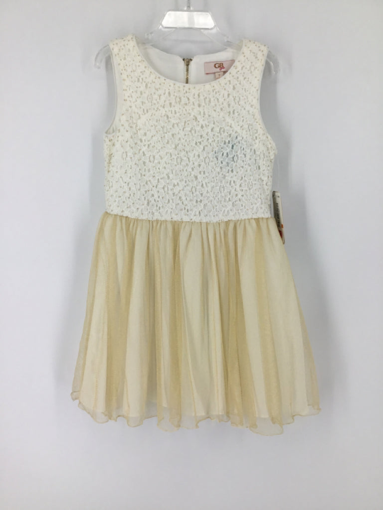 GB Girls Child Size 7 Gold Dress - girls