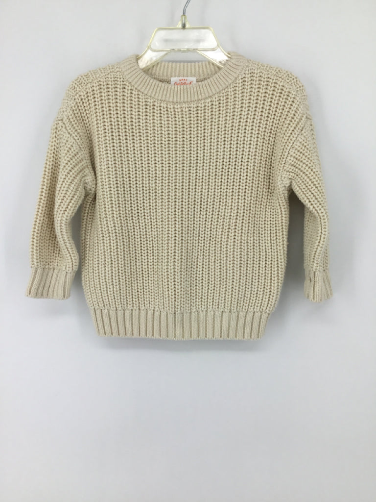 Cat & Jack Child Size 12 Months Cream Solid Sweater - boys