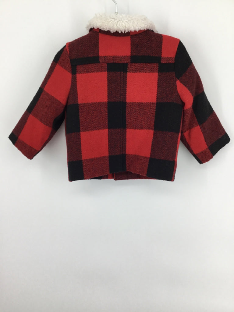 Cat & Jack Child Size 12 Months Red Checkered Outerwear - boys