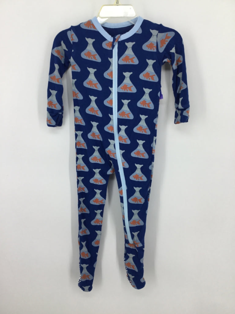 Kickee Pants Child Size 9-12 Months Blue Sleepers