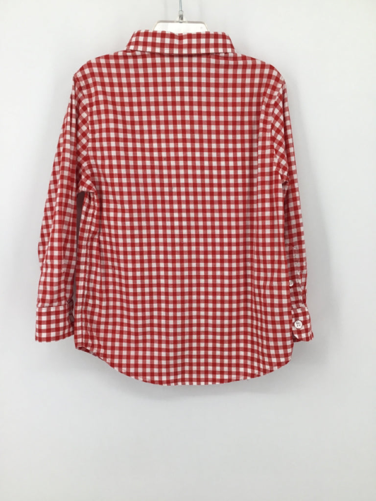 Cat & Jack Child Size 4 Red Gingham Shirt - boys