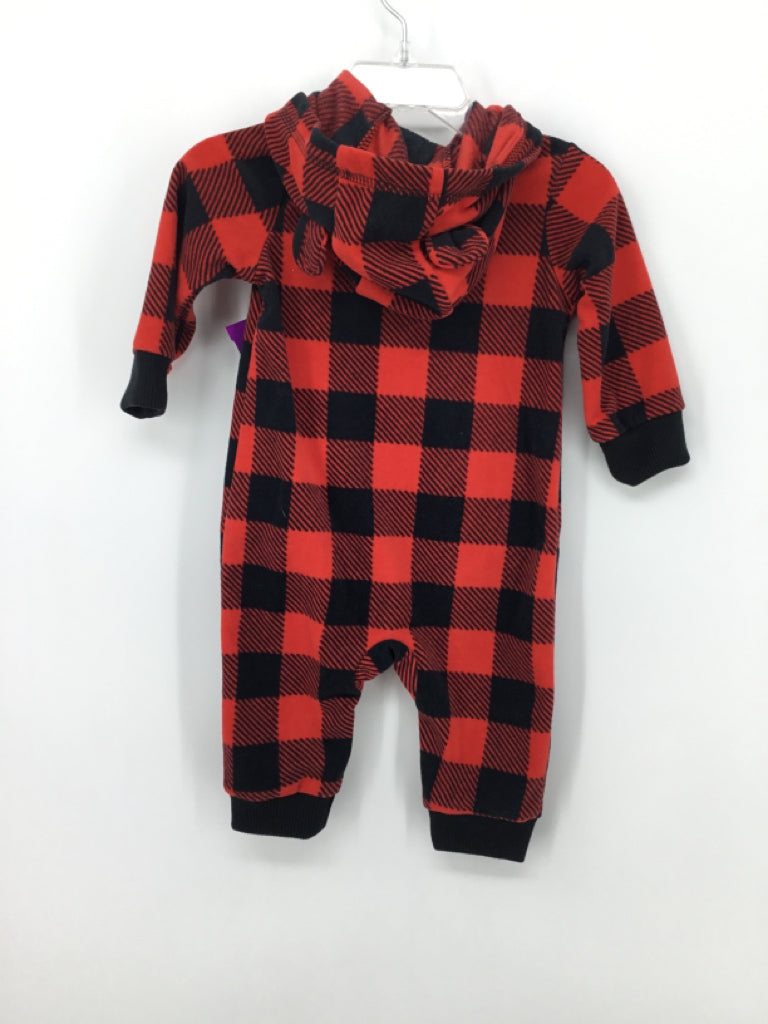 Carter's Child Size 6 Months Red Checkered Outfit - boys