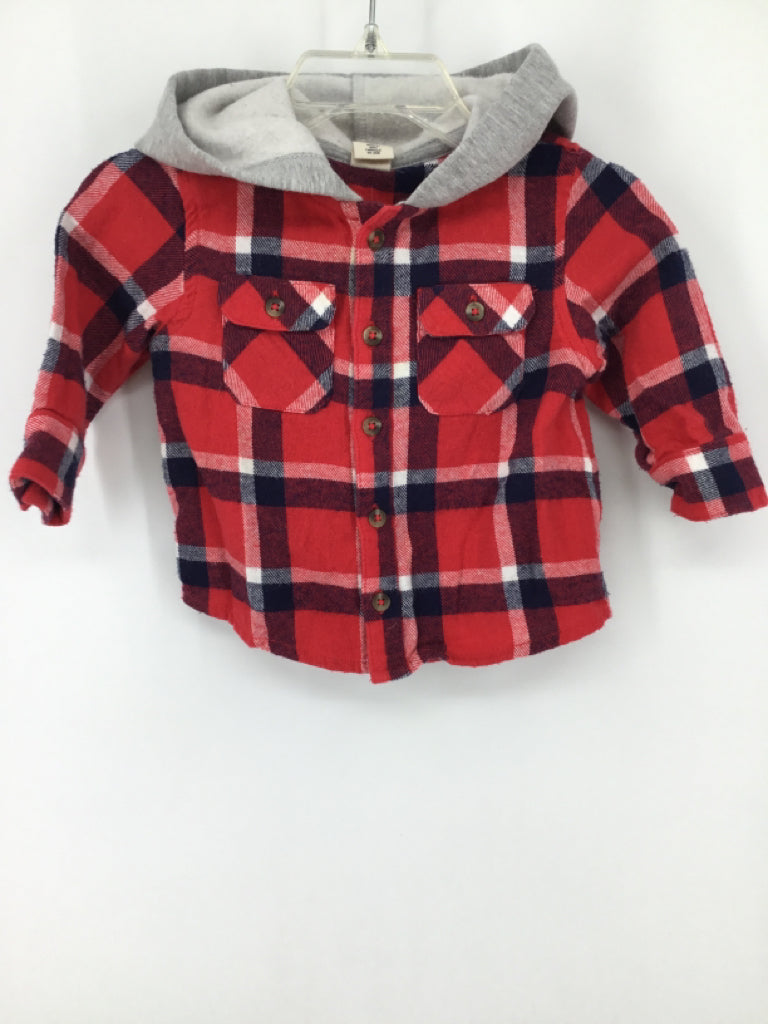 Tucker + Tate Child Size 6 Months Red Plaid Shirt - boys
