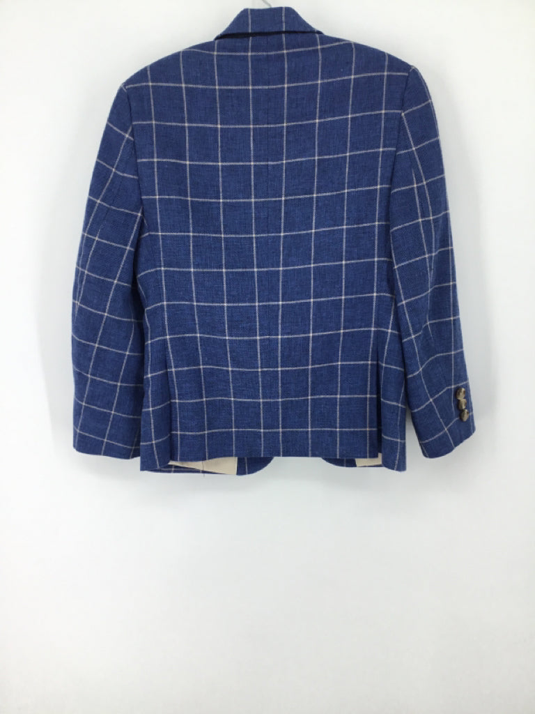 Class Club Child Size 8 Blue Checkered Blazer - boys