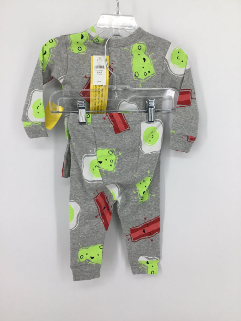 Baby Gap Child Size 6-12 Months Green Print Pajamas - boys