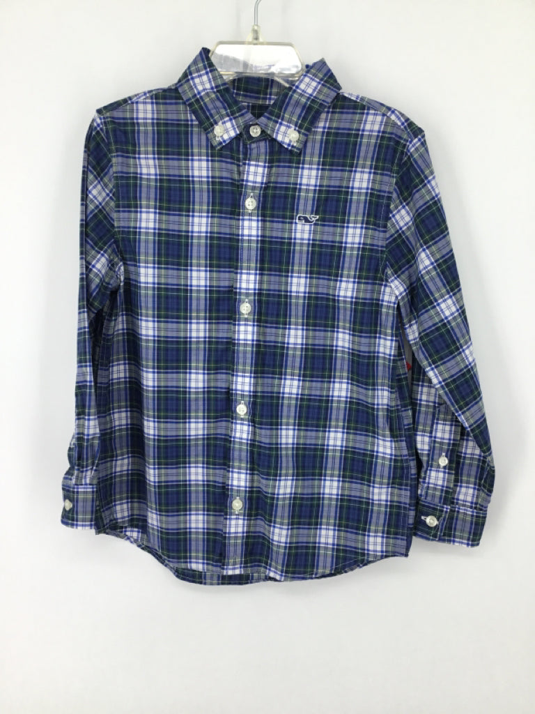 vineyard vines Child Size 4 Blue Plaid Shirt - boys