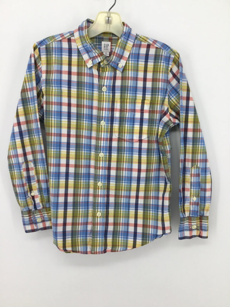 Gap Kids Child Size 8 Multi-Color Plaid Shirt - boys