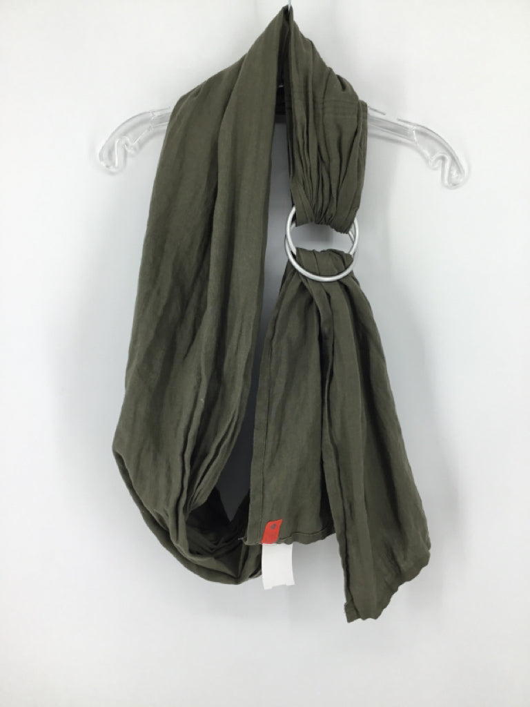 Sakura Green Linen Baby/Child Ring Sling Carrier