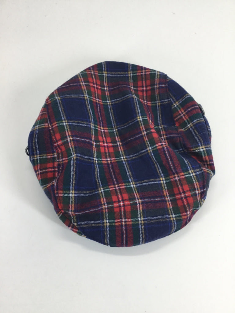 Janie and Jack Child Size 10 Navy Plaid Hats - boys