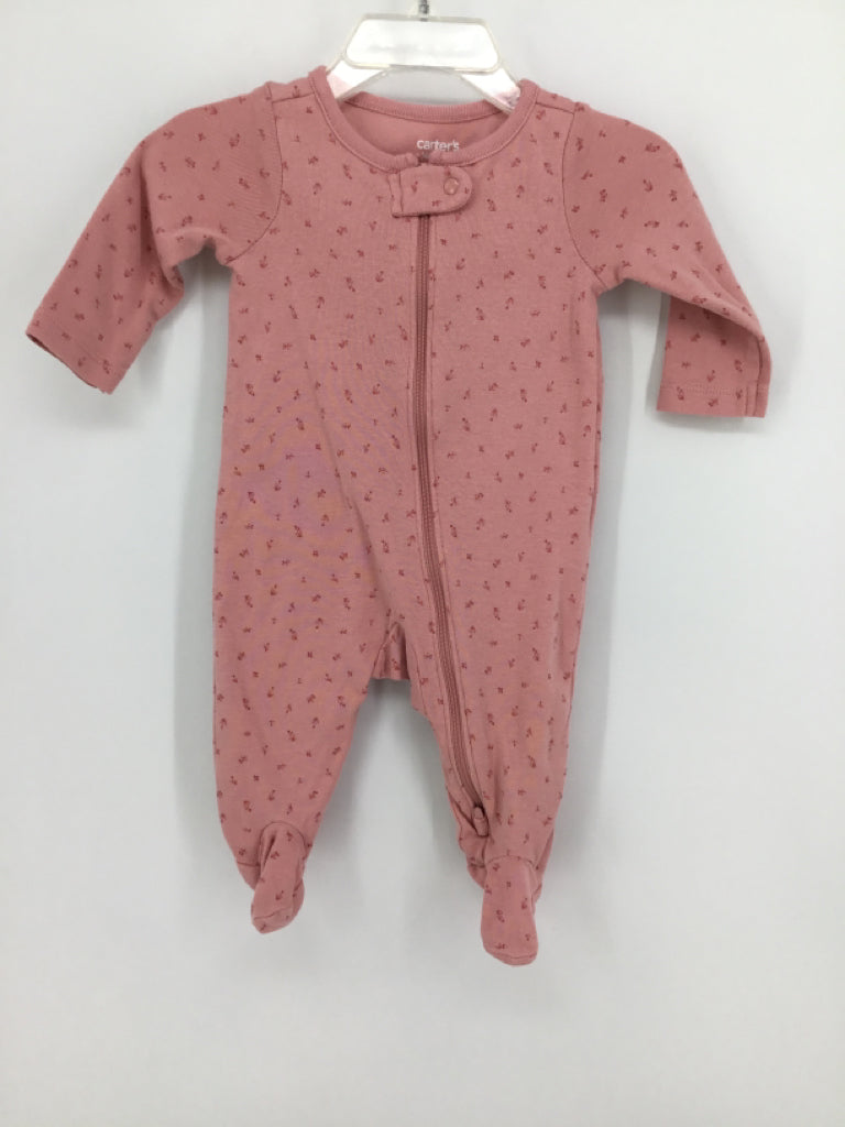 Just One You Made by Carters Child Size 3 Months Pink Sleepers