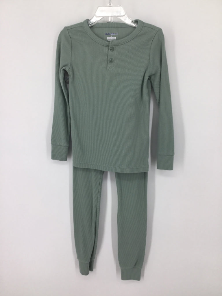 Old Navy Child Size 5 Green Solid Pajamas - boys