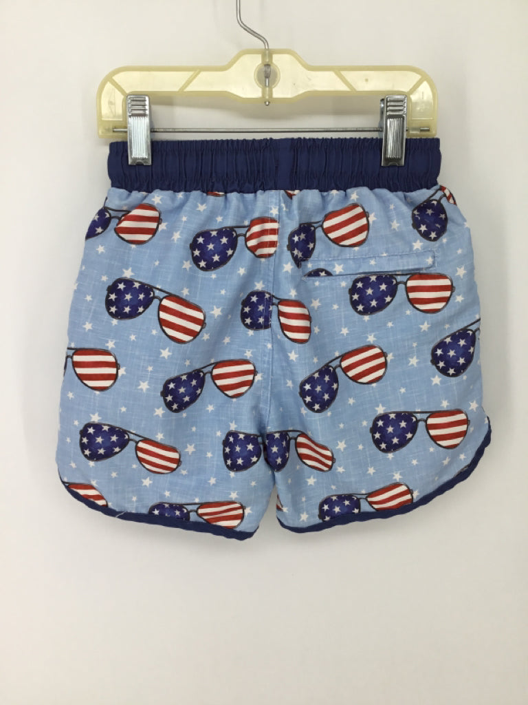 Caden Lane Child Size 5 Blue Stars & Stripes Swimwear