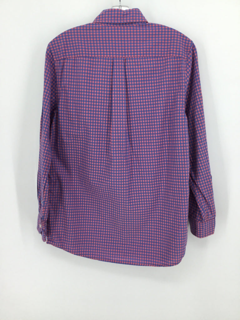 vineyard vines Child Size 12 Pink Gingham Shirt - boys