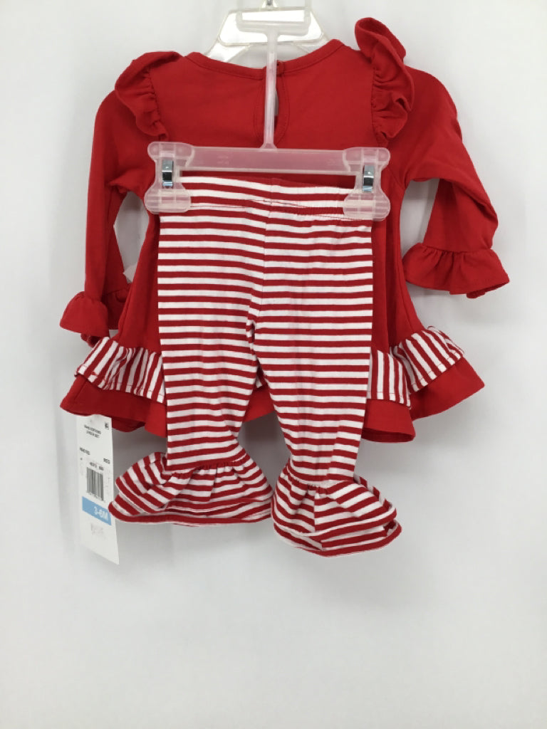Rare Editions Child Size 3-6 Months Red Christmas Outfit