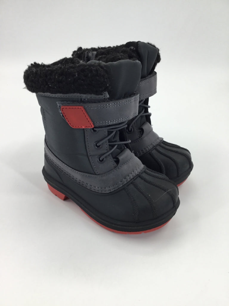 Cat & Jack Child Size 7 Youth Black Rain/Snow Boots
