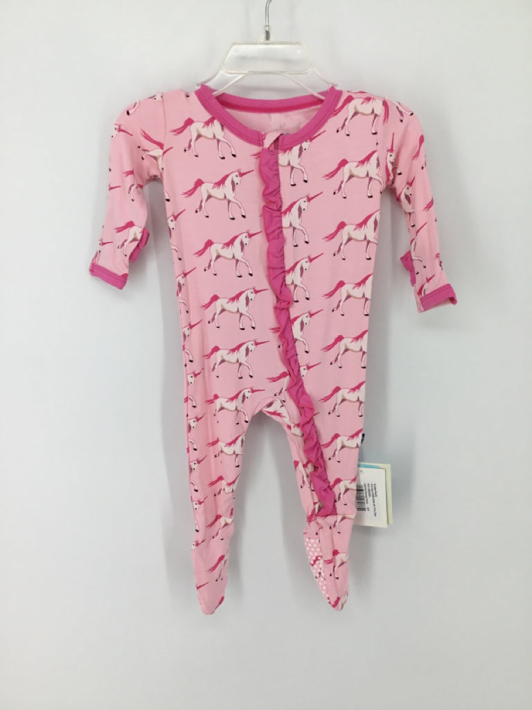 Kickee Pants Child Size 3-6 Months Pink Sleepers