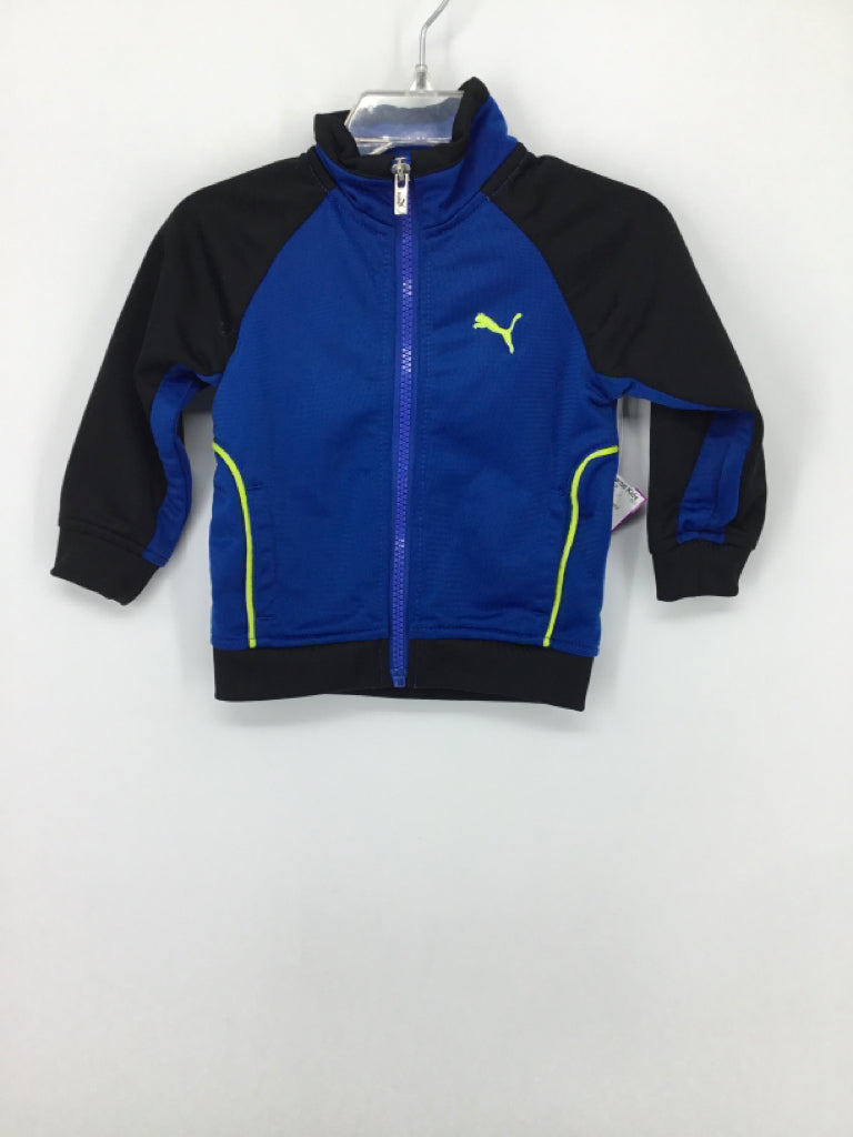 Puma Child Size 12 Months Blue Solid Jacket - boys