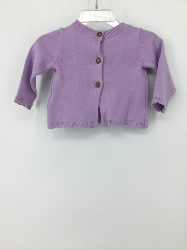 Just One You Made by Carters Child Size 3 Months Purple Sweater - girls