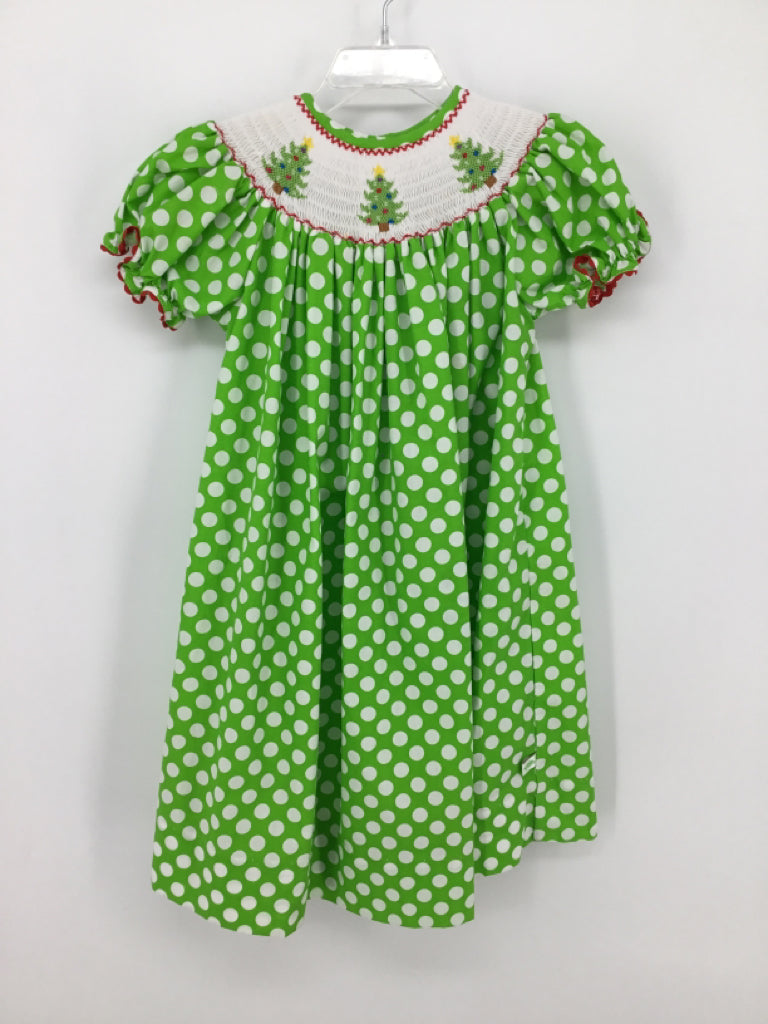 Lolly Wolly Child Size 2 Green Christmas Dress