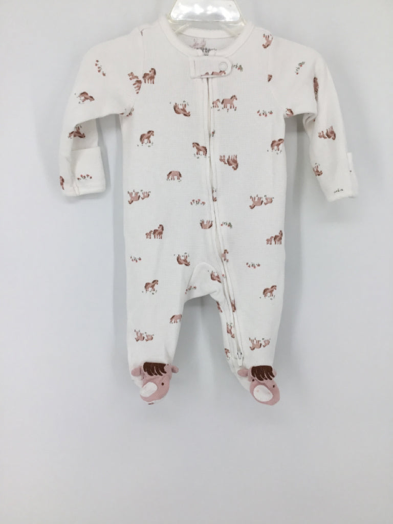 Just One You Made by Carters Child Size 3 Months White Sleepers
