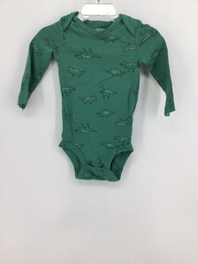 Carter's Child Size 12 Months Green Onesie