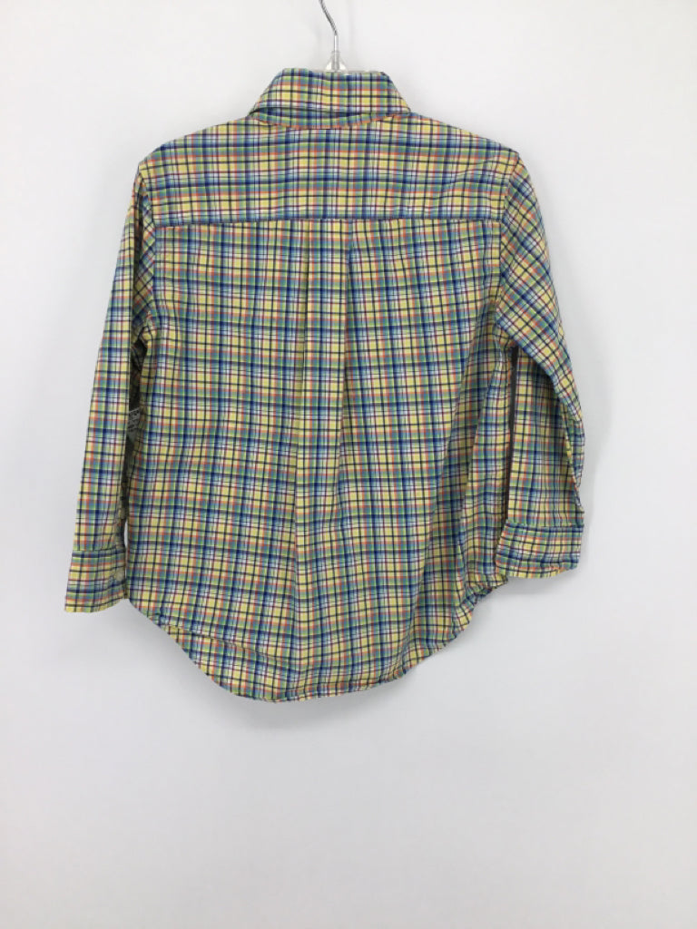 Ralph Lauren Child Size 3 Yellow Plaid Shirt - boys