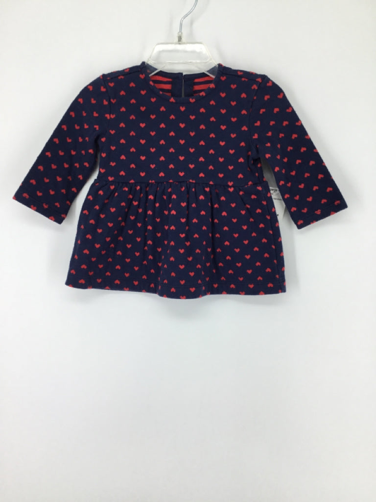 primary Child Size 3-6 Months Navy Valentine's Day Dress