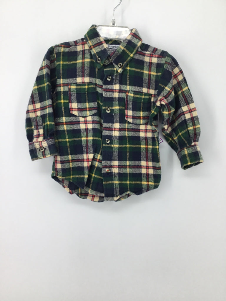 Hartstrings Child Size 18 Months Multi-Color Plaid Shirt - boys