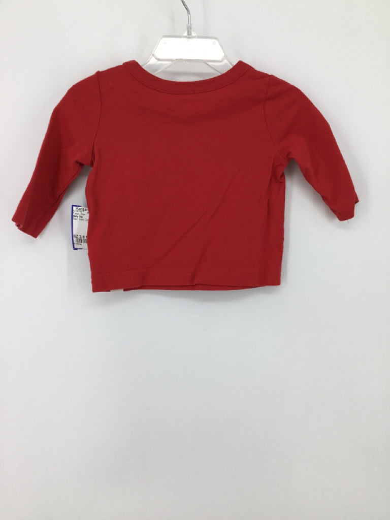 Baby Gap Child Size 3-6 Months Red Solid T-shirt - boys
