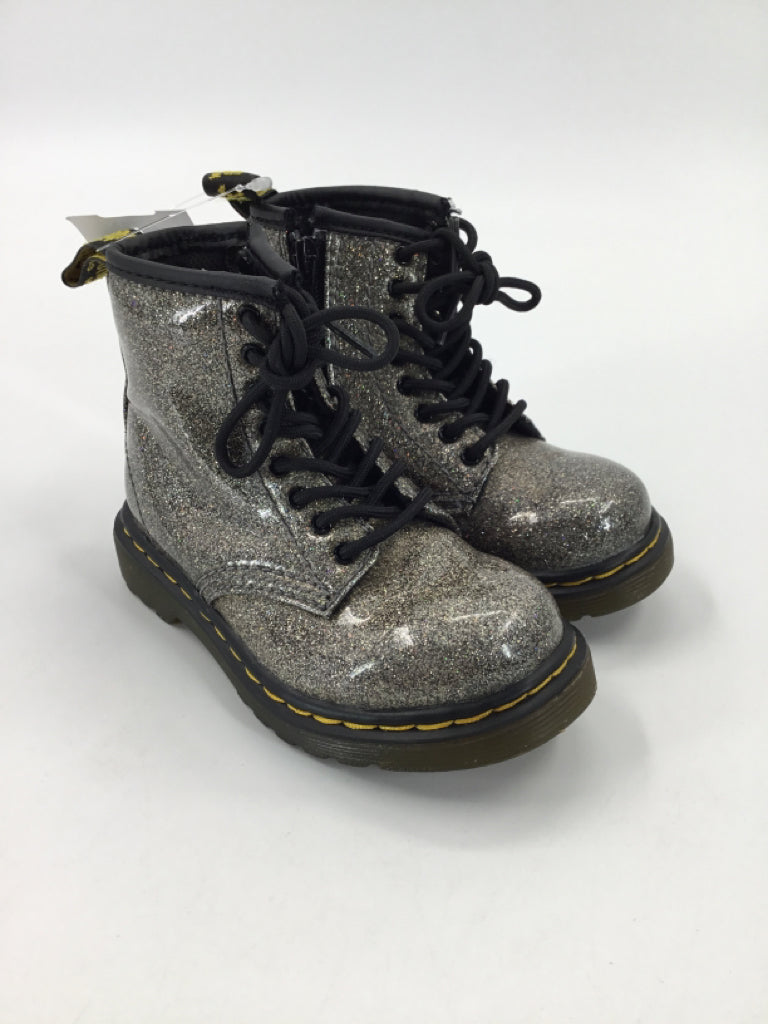 Dr Martens Child Size 7 Toddler Silver Boots