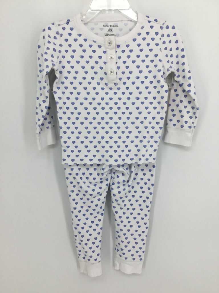 Roller Rabbit Child Size 24 Months Blue Pajamas - girls