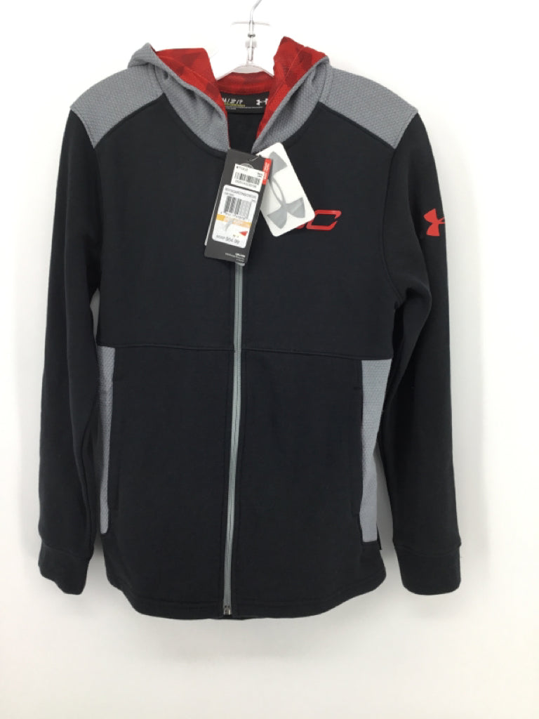 Under Armour Child Size 8 Black Solid Hoodie - boys