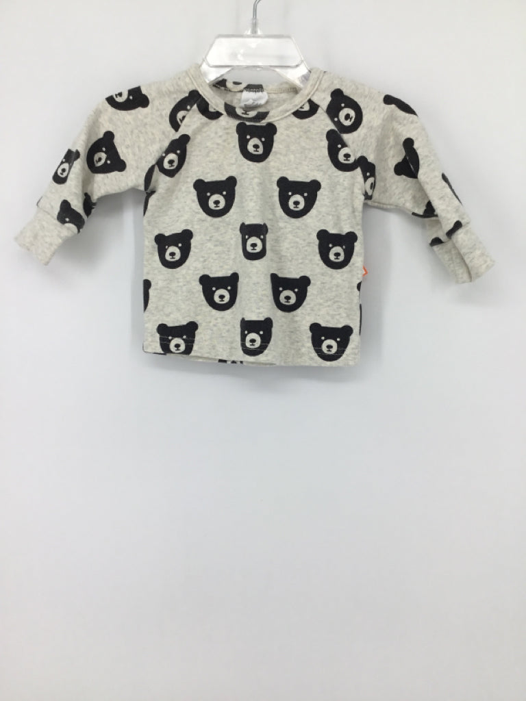 Little One Shop Child Size 3-6 Months Gray Print Shirt - boys