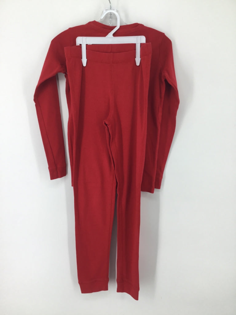 primary Child Size 10 Red Solid Pajamas - boys