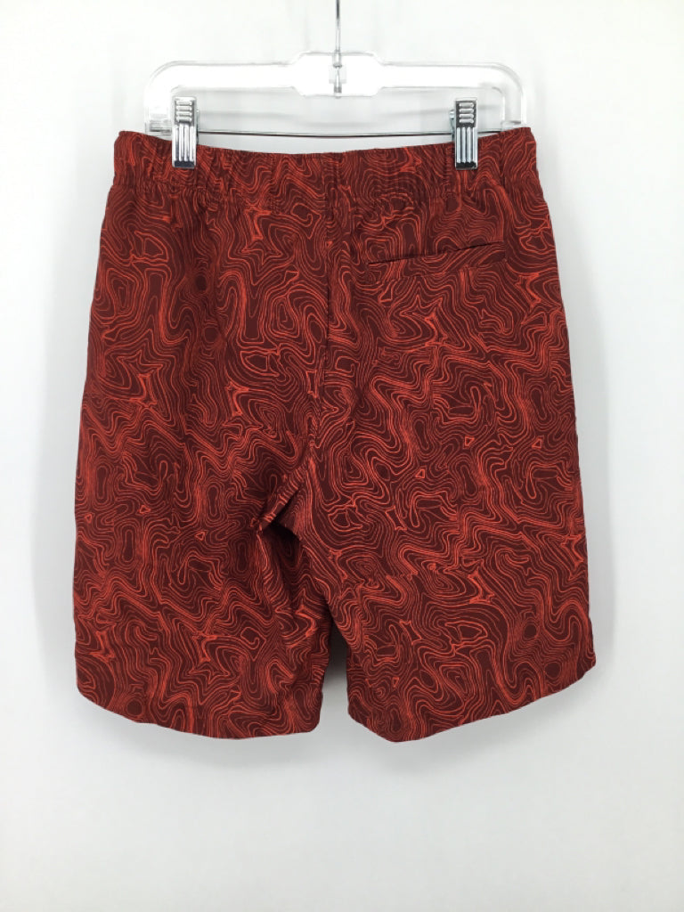 Lands' End Child Size 10 Red Print Shorts - boys