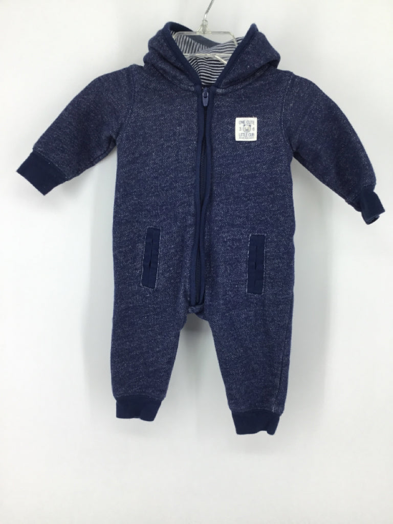 Carter's Child Size 3 Months Blue Solid Outfit - boys