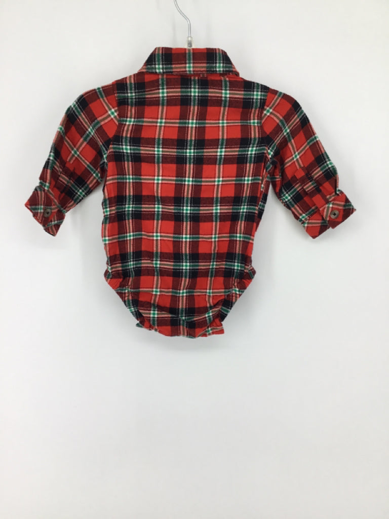 Cat & Jack Child Size 0-3 Months Red Onesie