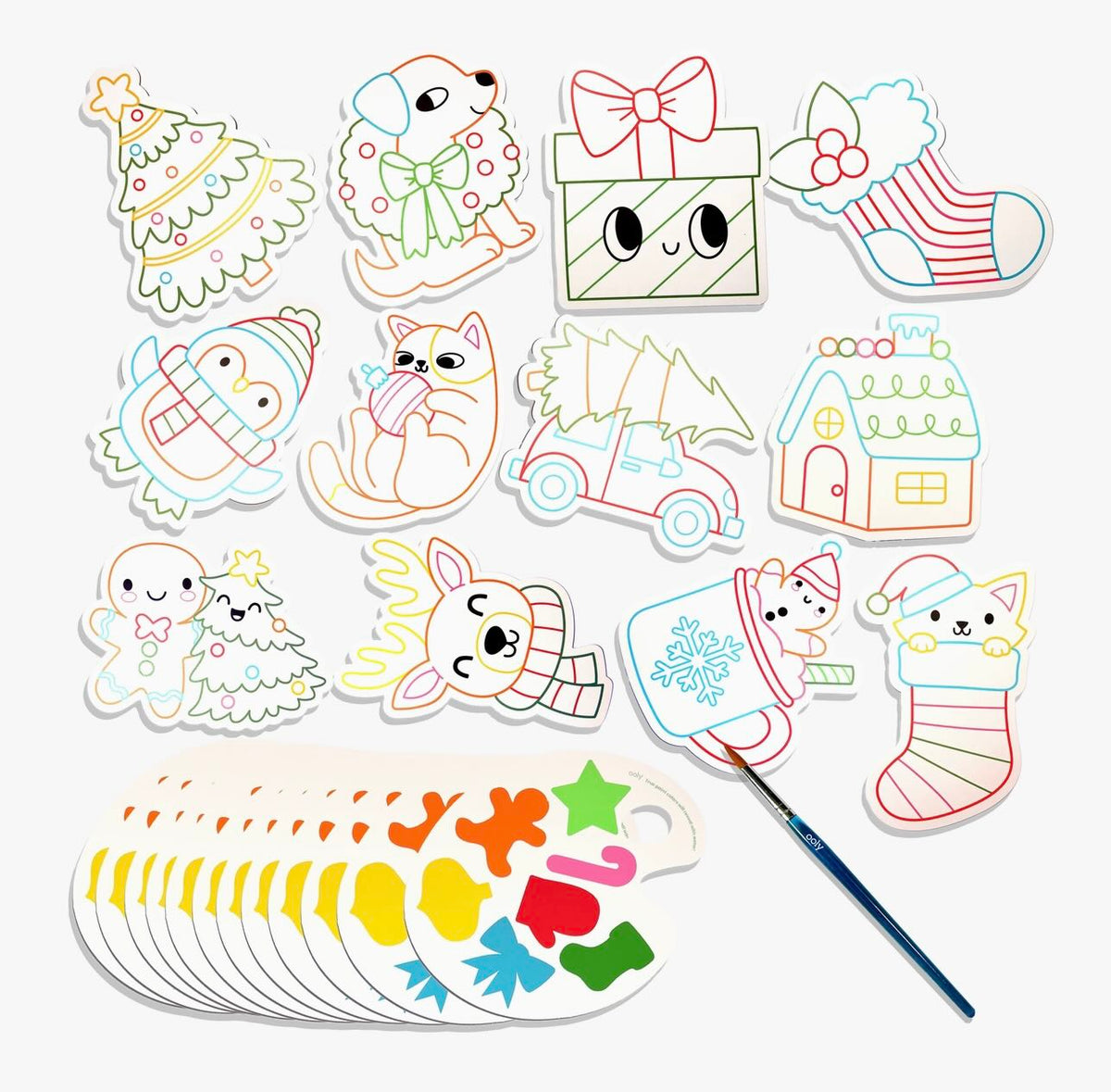 Ooly - Playful Painters Easy Watercolor Painting Kit (Merry & Bright)