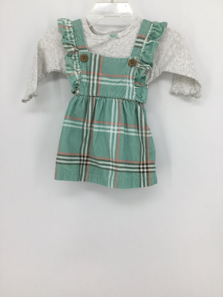 Carter's Child Size 3 Months Green Dress - girls
